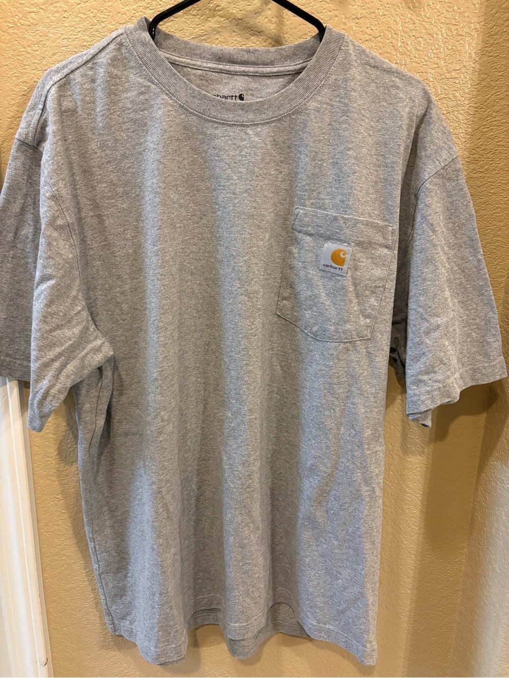 Carhartt Gray Short Sleeve Pocket Tee with Logo Patch